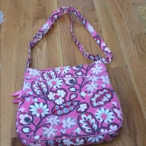 Pink Floral Vera Bradley Cross Bag
